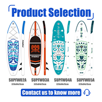 FUNWATER Dropshipping Grosir Papan Dayung Tiup Hydrofoil Sirip Papan Selancar Pegangan Dayung Papan SUP Wakeboard Papan Selancar