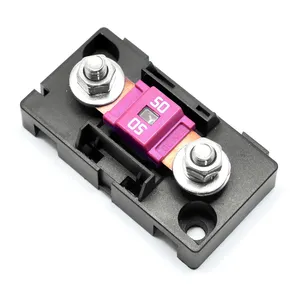 Universal Car Auto Digital LED Voltage Display Audio Amplifier ANL Fuse Holder Electrical Red LED 100A/150A/200A Fuse Box 1 IN 2