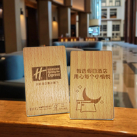 Tarjeta de Visita Premium de Madera/Bambú con RFID NFC, Mini Etiqueta Grabada con Láser, Impermeable, 13.56MHz, Tarjeta de Pago Personalizada para Hoteles