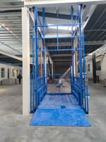 Plateforme élévatrice de fret pour entrepôt, à double rail, tube carré, taille personnalisée, 5 tonnes, pour rail de guidage