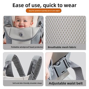 <span class=keywords><strong>Marsupio</strong></span> Multifunzionale Transfrontaliero per Neonati e Bambini, con Seduta Ergonomica e Trasporto a Spalla o a Schiena, Strumento Magico per il Trasporto del Bambino - Product Image 2