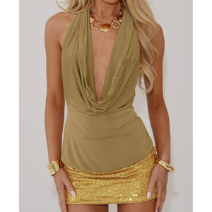 FS11162A 2025 Summer Women Streetwear <strong>Sequined</strong> Skirts <strong>Two</strong> <strong>Piece</strong> <strong>Sets</strong> - Product Image 3