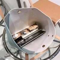 Sac à main pour femme, grand format, sac à main pour faire les courses, sac à main pour femme, sac à main rétro tendance en PU avec une seule poche carrée