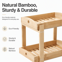 Étagère de rangement coulissante à 2 niveaux en bambou pour cuisine, salle de bain, garde-manger, comptoir ou sous évier, gain de place