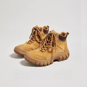 High-top hiking <b>boots</b> anti-slip thick sole breathable mesh outdoor <b>work</b> shoes men's and women's versions available - Product Image 2