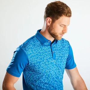 Camiseta de verano de manga corta con estampado personalizado de alta calidad para hombre, camiseta de Golf de secado rápido, patrón de diseño de impresión de goma Digital - Product Image 2