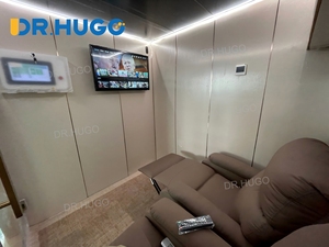 DR HUGO DC Système de divertissement mural pour chambre hyperbare à oxygène à coque rigide pour la maison, avec TV intégrée pour la position assise - Product Image 6