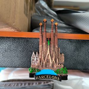 Pegatinas para nevera con imán de metal, arquitectura <span class=keywords><strong>3D</strong></span> personalizada, Sagrada Familia, <span class=keywords><strong>Barcelona</strong></span>, España - Product Image 4