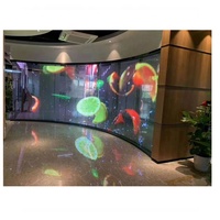 P3.91 P7.81 panneau led en verre couleur transparent affichage led intérieur