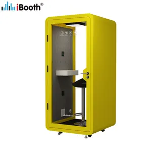High quality office work pods with USB meeting pod office best show booth 60% Absorption Interior British Booth