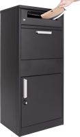 Boîte aux lettres et colisier autoportant en métal, verrouillable, extérieur, étanche, antivol, grande capacité, pour maison