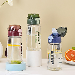 Made In China Outdoor Self-Driving 650Ml Plastic Water <b>Bottle</b> With <b>Straw</b> - Product Image 6