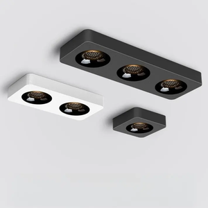 Đèn <span class=keywords><strong>LED</strong></span> vuông màu đen siêu mỏng 3,5cm Đèn chiếu sáng gắn trần hiện đại cho phòng khách Hành lang - Product Image 1