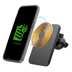 CJ29 pengisi daya ponsel Magnet, dudukan telepon nirkabel magnetik cepat untuk iPhone 15 14 15W