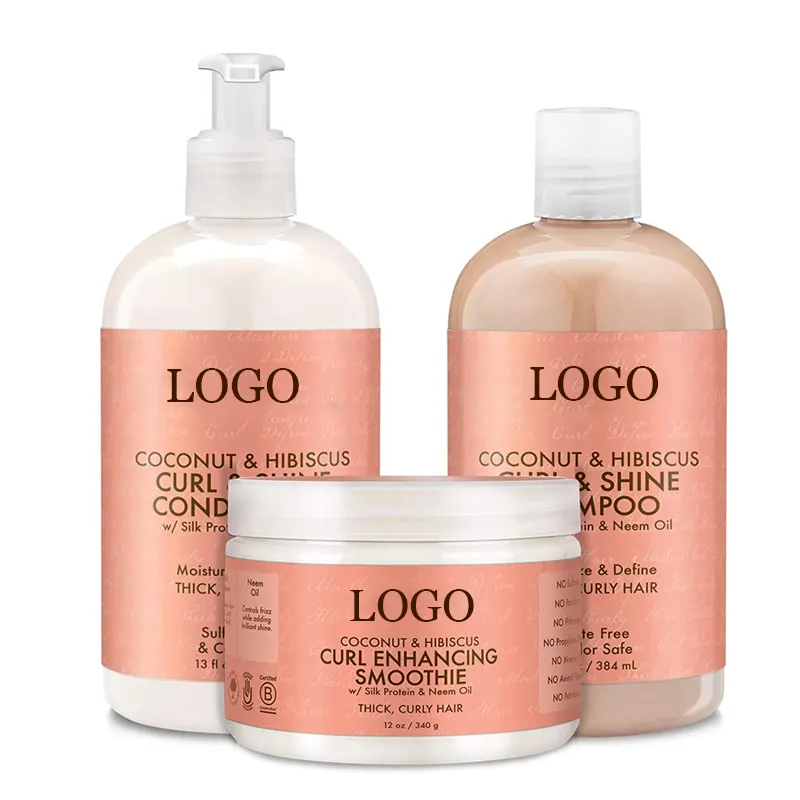 Private Label Professional Anti-Haarausfall-Conditioner Natürliches Bio-Kokosnuss-Haarpflege-Shampoo-und Conditioner-Set