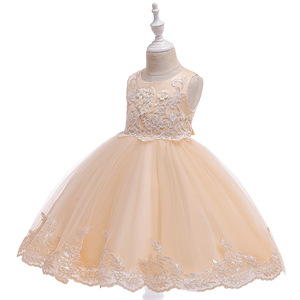 Robe de Soirée Princesse sans Manches pour Filles, avec Appliques Perlées, pour Mariage, Cérémonie, Spectacle ou Défilé – Ensemble Costume - Product Image 3