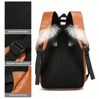 Sac à dos pour ordinateur portable en cuir PU vintage, vente en gros d'usine, pour hommes, affaires, voyages, école, sac à dos pour ordinateur