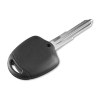 Boîtier de clé de voiture SD 2 boutons noir en plastique et métal avec lame MIT8, télécommande transpondeur de remplacement pour Mitsubishi, clé vierge pour véhicule