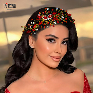 Bandeau en alliage avec strass LY-HP0085, accessoire de cheveux de <span class=keywords><strong>mariée</strong></span> luxueux et scintillant, cristal, coiffures de mariage, <span class=keywords><strong>mariée</strong></span> - Product Image 6