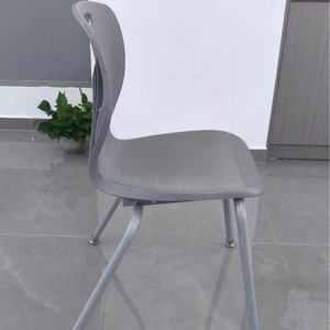 <b>Office</b> <b>Chair</b> Plastic Stackable Grey Metal Legs Steel Base Minimalist Design - Product Image 4