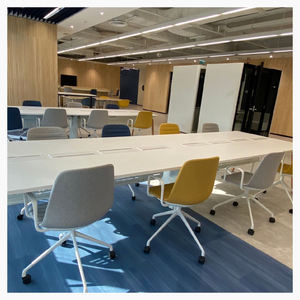 Chaises de travail pivotantes de bureau de conférence Salle de réunion personnalisées de luxe entièrement rembourrées ergonomiques pour visiteurs - Product Image 5