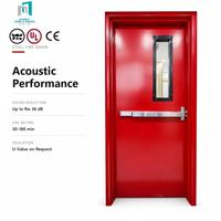 Porte coupe-feu en acier galvanisé avec cadre renforcé stable pour projet de prévention et de protection incendie des bâtiments de bureaux