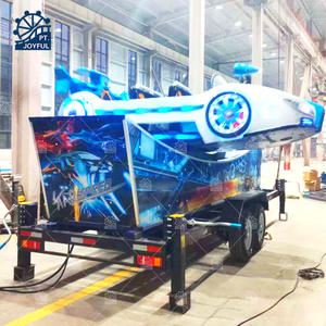 Manèges portables en forme de voiture volante, manèges rotatifs pour remorques de fête foraine, jeu d'attraction à prix d'usine à vendre - Product Image 3