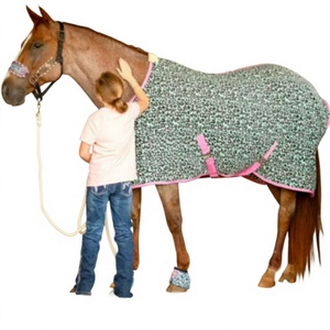 Couverture de cheval en polaire de coton imperméable de luxe, séchage rapide, respirante, anti-transpiration, pour l'équitation et l'usage en écurie - Product Image 6