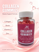 Gummies au collagène pour éclaircir la peau et supplément de beauté antioxydant avec biotine sans gluten