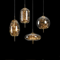Suspension LED de luxe en verre au design créatif, modèle All Star, pour bars, hôtels et restaurants modernes, éclairage central unique