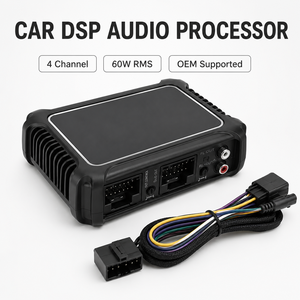 Processeur audio DSP pour voiture 4 canaux 60W RMS 12V DC, amplificateur de classe AB, égaliseur réglable, système audio stéréo OEM ODM D11 - Product Image 1