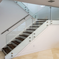 SG10 Pinos de fixation modernes en acier inoxydable pour panneaux de verre trempé, pour escaliers intérieurs et garde-corps en verre