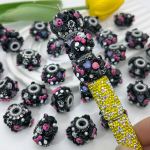2025 nouveau Design Halloween 18*25mm fleur citrouille crâne perles bricolage acrylique perles en plastique pour stylo téléphone chaîne bijoux collier - Product Image 3