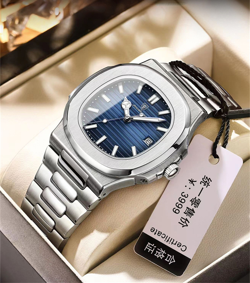 Hot sale POEDAGAR P613 Watches for Men waterproof stainless steel Ultra-thin hour Fashion quartz watch