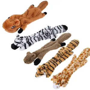 Wholesale Stuffed Animal Skin Squirrel Squeaky Plush Toys Custom Unstuffed Animal Plush Dog Chew Toys