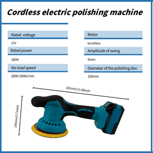 Machine de <span class=keywords><strong>polissage</strong></span> de surfaces et de detailing automobile sans fil, sans balais, alimentée au lithium, de qualité professionnelle - Product Image 6