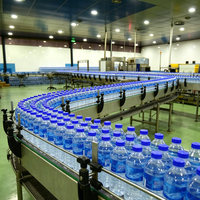 Usine d'embouteillage clé en main compacte avec PLC, écran tactile, conteneur, système RO automatique pour boissons, 2000 BPH, souffleur rotatif de bouteilles 350 ml et table de tri