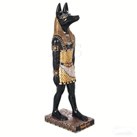 Statue d'Anubis grandeur nature en bronze, représentant le dieu chien égyptien, figurine d'animal en fonte