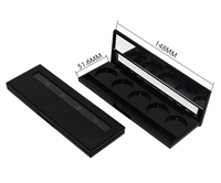Palette de fards à paupières 5 couleurs noir mat avec miroir |   Boîte de rangement cosmétique de 27 mm pour emballage de maquillage