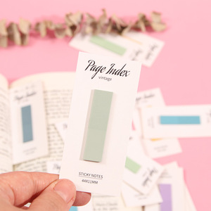 สติกเกอร์ดัชนีสัตว์เลี้ยงสี Morandi เครื่องเขียนนักเรียนแผ่นบันทึกย่อ50แผ่นใบโปรโมชั่น - Product Image 4