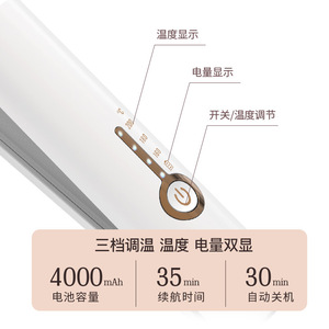 Wireless Portable Hair Straightener Mini Curler 10 Temp Settings Reusable For Home Use - Product Image 5