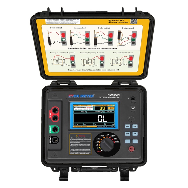 ETCR EM3500B 10kV Blue Tooth Insulation Tester for Cable Transformer Motor Insulation Resistance Tester