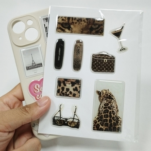 Custom A6/A7 Size Domed Gel <b>Stickers</b> Sheets Full Color 3D Epoxy Kiss Cut Mixed Design Phone Case <b>Stickers</b> - Product Image 3