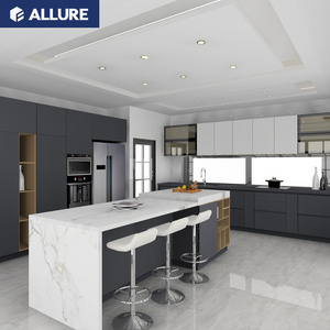 Allure Đồ Nội Thất Tủ Bếp Màu Xám Thiết Kế Công Nghiệp Pakistan Có Sẵn Chống Mối Mọt Bằng Acrylic Bền Tùy Chỉnh - Product Image 1