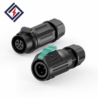 Connecteur circulaire de type soudé PBT IP67 étanche de qualité supérieure LP12 2-8 broches pour éclairage LED extérieur et énergies renouvelables
