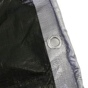 Bâche en PE imperméable anti-UV coupe-vent écologique argent/noir tissée pour extérieur 55-280gsm poids moyen - Product Image 3
