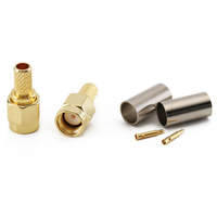 Conectores de cable coaxial Rf Sma Rp Sma para cable coaxial Rg58