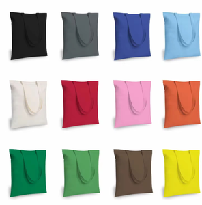 Wholesale Color Blank Environmental Protection Shopping Handheld Canvas Handbag Customized Advertising Cotton Bag - Product Image 1