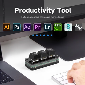 Teclado Compacto con Funciones <span class=keywords><strong>de</strong></span> Copiar, Pegar y Cortar Personalizables, Diseño Intercambiable en Caliente, Teclado <span class=keywords><strong>de</strong></span> Acceso Rápido <span class=keywords><strong>de</strong></span> 3 Teclas para Trabajo <span class=keywords><strong>de</strong></span> Oficina y Juegos <span class=keywords><strong>de</strong></span> Ritmo - Product Image 6