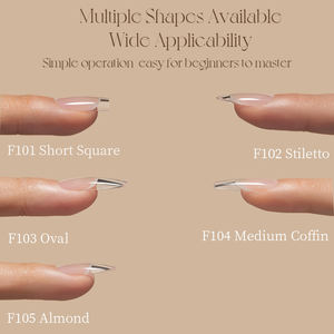 GULAURI <span class=keywords><strong>Faux</strong></span> <span class=keywords><strong>Ongles</strong></span> en <span class=keywords><strong>Gel</strong></span> Souple Mat Couverture Complète, Formes Amande et Stiletto, pour Nail Art et French Manucure - Product Image 5